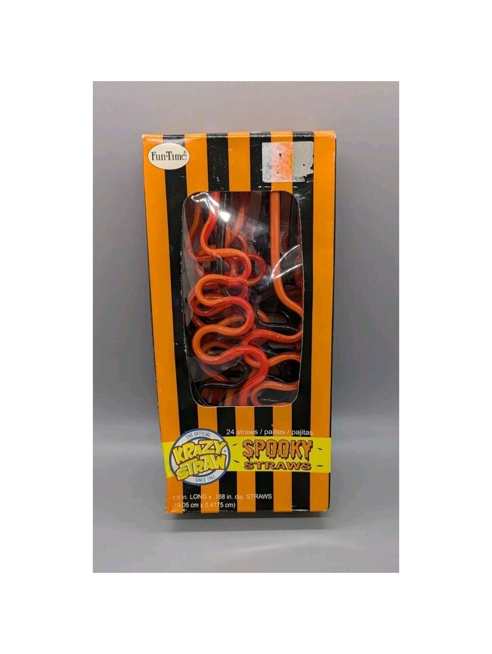 Halloween Krazy Straw Official Brand 24 Spooky Straws Black Orange Vintage Y2k
